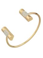 Shein Gold Color Metal Plain Cuff Bangles