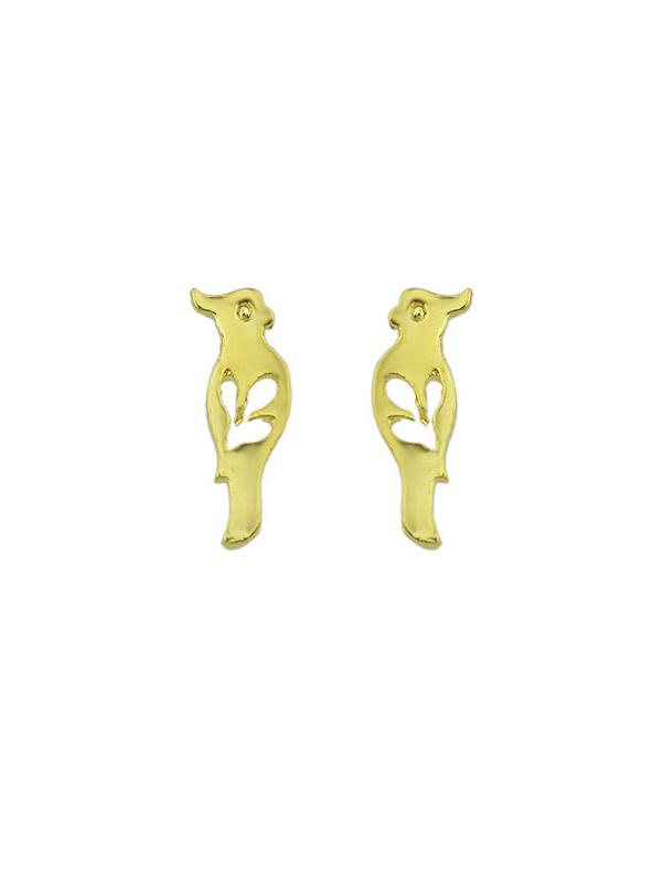 Shein Gold Color Fine Hollow Bird Earrings