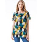 Shein Plus Abstract Print Top