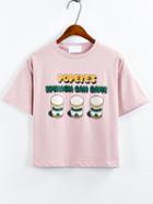 Shein Can Print Pink T-shirt