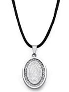 Shein Silver Madonna Badge Pendant Necklace