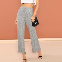Shein Knot Heathered Knit Pants