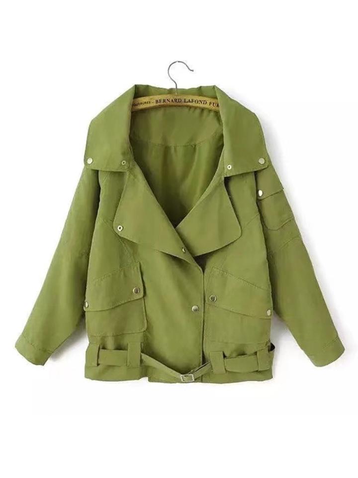 Shein Military Jacket With Belt