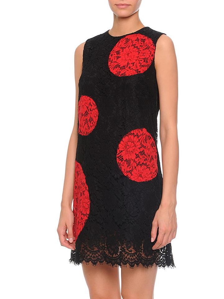Shein Black Round Neck Sleeveless Lace Dress