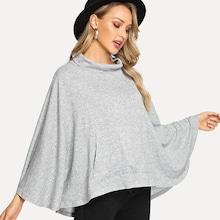 Shein Kangaroo Pocket Front Drawstring Sweatshirt