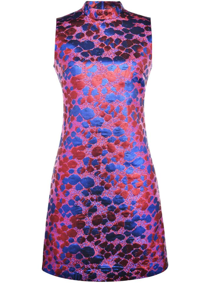 Shein Multicolor Collar Jacquard Shift Dress