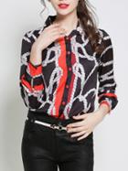 Shein Rope All Over Print Shirt