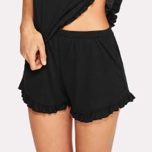 Shein Ruffle Hem Pajama Shorts