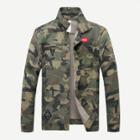 Shein Men Camouflage Denim Jacket
