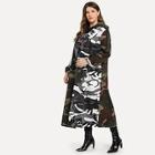 Shein Plus Camo Print Cut And Sew Outerwear