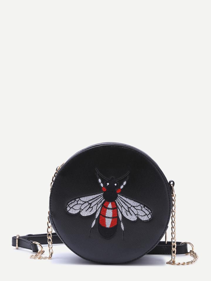 Shein Insect Pattern Round Shaped Crossbody Chain Bag