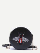 Shein Insect Pattern Round Shaped Crossbody Chain Bag