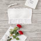 Shein Plus Lace Overlay Bandeau Bra