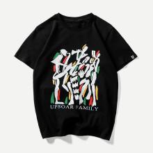 Shein Men Graffiti And Letter Print Tee