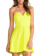 Rosewe Catching Zipper Closure Yellow Tube Dress For Party