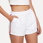 Shein Wide Waistband Striped Side Shorts