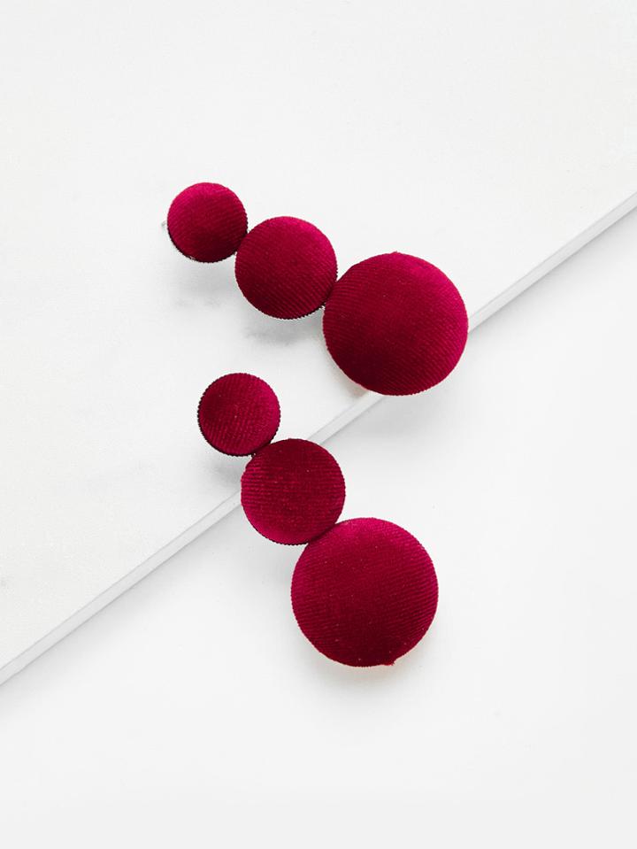 Shein Three Button Design Drop Earrings