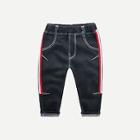 Shein Toddler Boys Contrast Tape Side Jeans