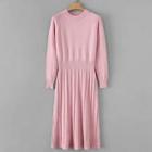 Shein Raglan Sleeve Pleated Sweater Dress