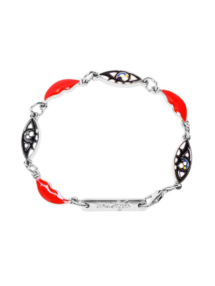 Shein Silver Tone Boho Charm Link Bracelet