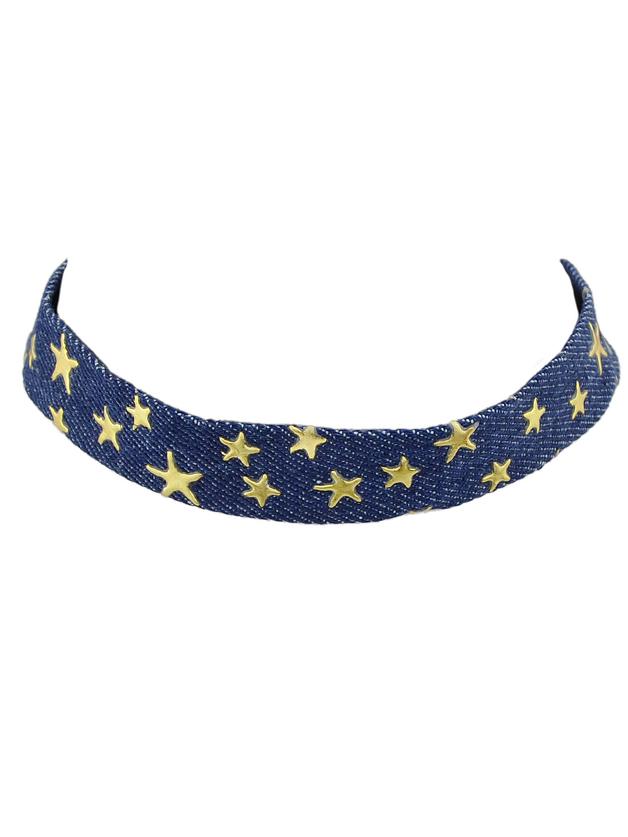 Shein Korean Style Gold Jean Star  Choker Necklaces