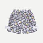 Shein Girls Bow Detail Floral Print Shorts