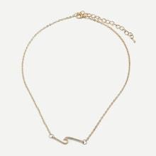 Shein Bar Detail Chain Pendant Necklace