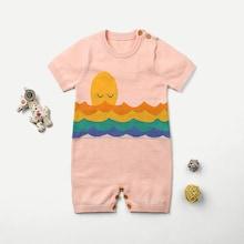 Shein Toddler Girls Cartoon Pattern Knit Jumpsuit