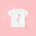 Shein Girls Contrast Sequin Embroidered Applique Detail Tee