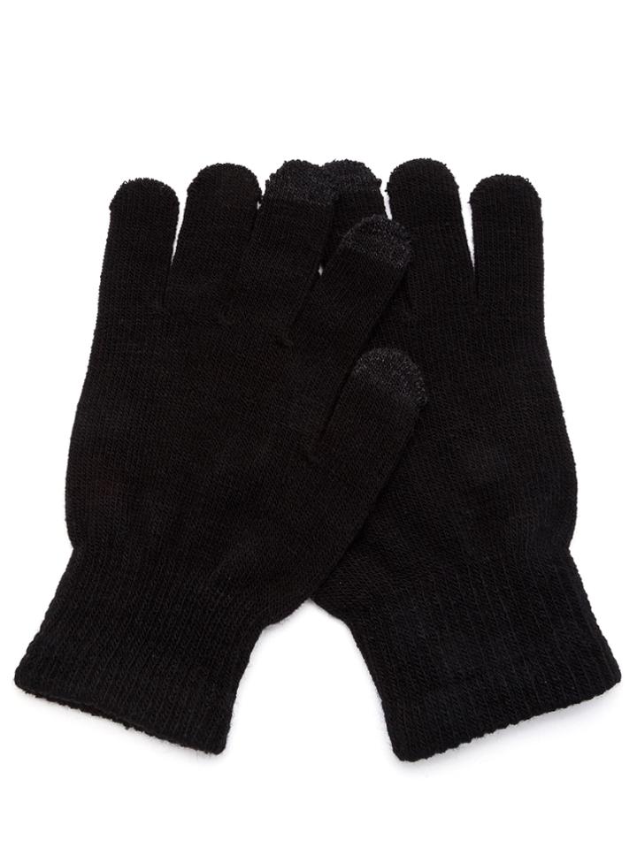 Shein Black Knit Telefingers Gloves