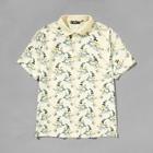 Shein Men Button Up Collar Neck Floral Tee