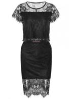 Rosewe Hot Sale Round Neck Two Pieces Pattern Black Dress
