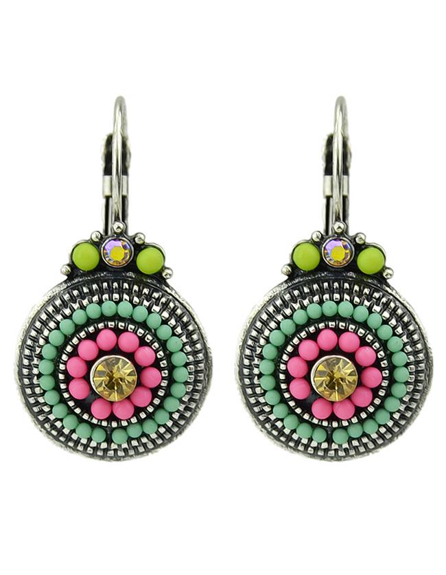 Shein Green Beads Rounded Clip-on Earrings