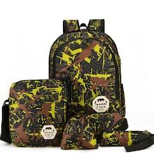 Shein Men Camouflage Print Backpack With Crossbody 4pcs