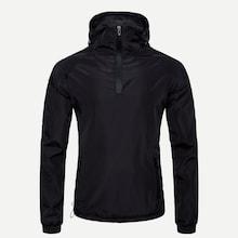 Shein Men Solid Quarter Zip Hooded Anorak Jacket