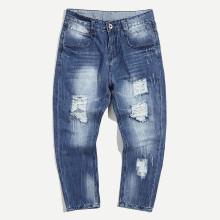 Shein Men Ripped Stretch Stright Jeans