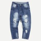 Shein Men Ripped Stretch Stright Jeans