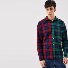 Shein Men Two Tone Plaid Shirt