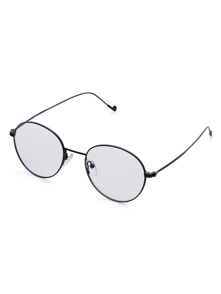 Shein Black Frame Round Lens Retro Style Glasses