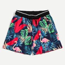 Shein Men Mixed Print Drawstring Shorts