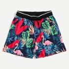 Shein Men Mixed Print Drawstring Shorts