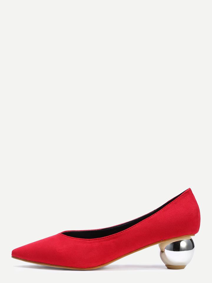 Shein Red Pointed Toe Spherical Heels
