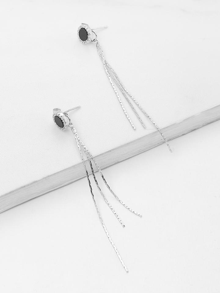 Shein Contrast Chain Drop Earrings