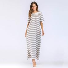 Shein Split Side Hidden Pocket Stripe Dress