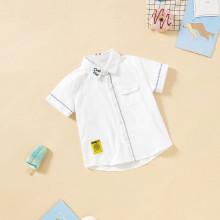 Shein Boys Pocket Embroidery Blouse