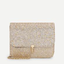 Shein Glitter Star Design Flap Chain Bag