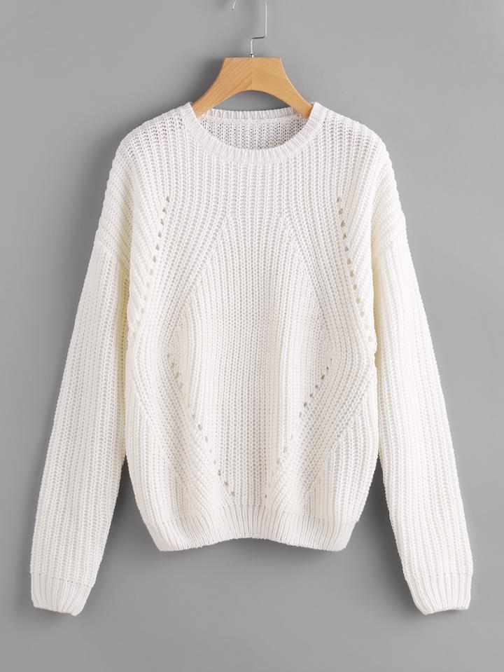 Shein Geo Pattern Hollow Out Jumper