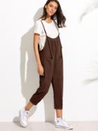 Shein Brown Peg Leg Cami Jumpsuit