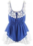 Rosewe Enchanting Strap Design Woman Mini Rompers With Lace