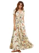 Shein Multicolor Button Down Maxi Dress